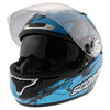 Scorpion Exo 1000 Milan Black Blue Helmet Open With Sun Visor                                                                                                                                                                                                  
