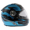 Scorpion Exo 1000 Milan Black Blue Helmet Right Side                                                                                                                                                                                                           