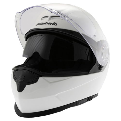 Schuberth S2 White Helmet Open With Sun Visor                                                                                                                                                                                                                  