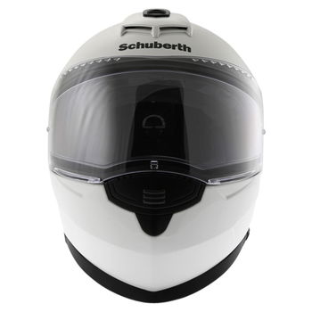Schuberth S2 White Helmet Front                                                                                                                                                                                                                                