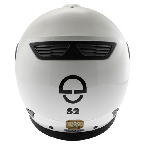 Schuberth S2 White Helmet Back                                                                                                                                                                                                                                 