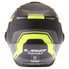 LS2 FF399 Valiant Line Matt Black Hi-Vis Yellow Flip Front Motorcycle Helmet Back                                                                                                                                                                              