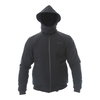 BKS Double Tech Black Motorcycle Hoody Front                                                                                                                                                                                                                   