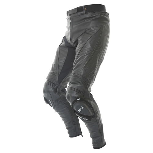 IXS Robin II Black Leather Motorcycle Jeans Riding crouch                                                                                                                                                                                                      