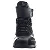 Frank Thomas MXW-010 Black Grey Shorty Motorcycle Boots Front                                                                                                                                                                                                  