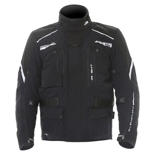 IXS Patrol Mens Black Textile Motorcycle Jacket Front                                                                                                                                                                                                          