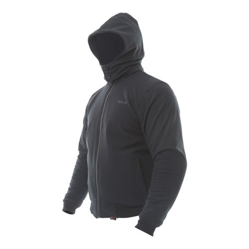 BKS Double Tech Black Motorcycle Hoody Side                                                                                                                                                                                                                    