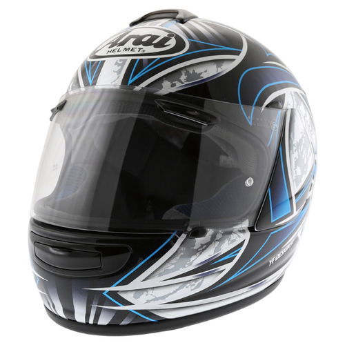 Arai Chaser-V Flash Blue Full Face Motorcycle Helmet Front Left                                                                                                                                                                                                