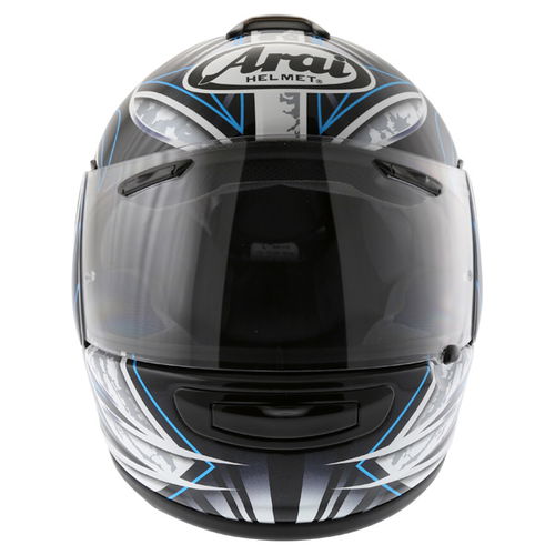 Arai Chaser-V Flash Blue Full Face Motorcycle Helmet Front                                                                                                                                                                                                     