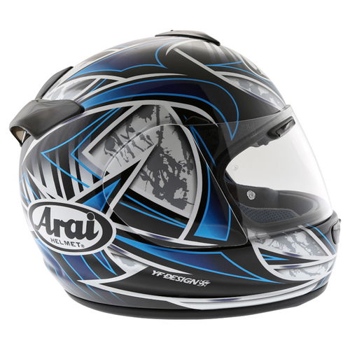 Arai Chaser-V Flash Blue Full Face Motorcycle Helmet Right Side                                                                                                                                                                                                