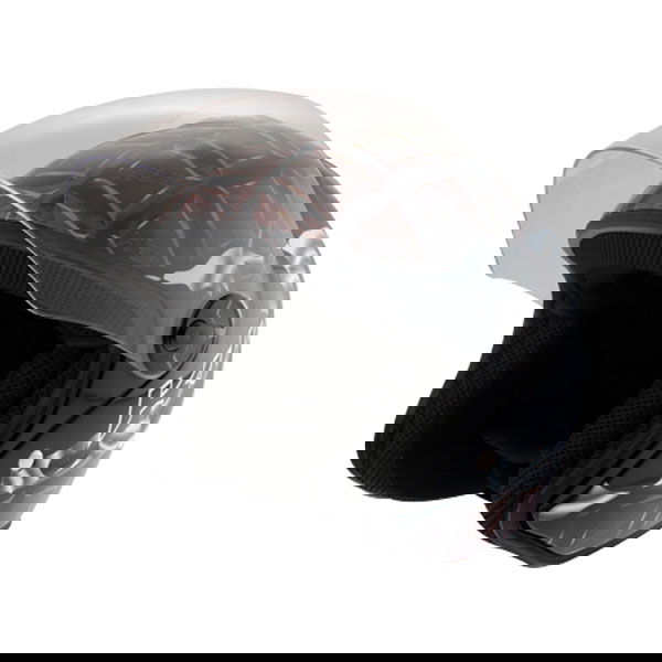 KBC OFS Chocolate Open Face Motorcycle Helmet Visor Up                                                                                                                                                                                                         