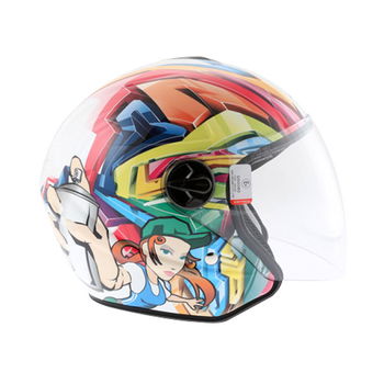 KBC OFS Vandal White Open Face Motorcycle Helmet Right Side                                                                                                                                                                                                    