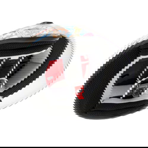 KBC OFS Vandal White Open Face Motorcycle Helmet Inside                                                                                                                                                                                                        