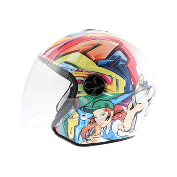 KBC OFS Vandal White Open Face Motorcycle Helmet Left Side                                                                                                                                                                                                     