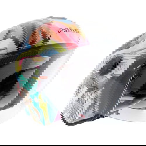 KBC OFS Vandal White Open Face Motorcycle Helmet Front Right                                                                                                                                                                                                   