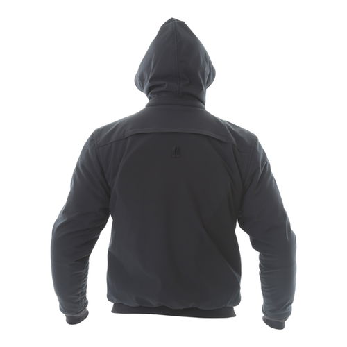 BKS Double Tech Black Motorcycle Hoody Back                                                                                                                                                                                                                    