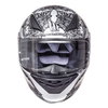 MT Revenge Skull & Roses Matt Grey Black Full Face Motorcycle Helmet Front                                                                                                                                                                                     