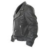 Frank Thomas Patrol Black Leather Motorcycle Jacket Side                                                                                                                                                                                                       