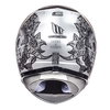 MT Revenge Skull & Roses Matt Grey Black Full Face Motorcycle Helmet Back                                                                                                                                                                                      