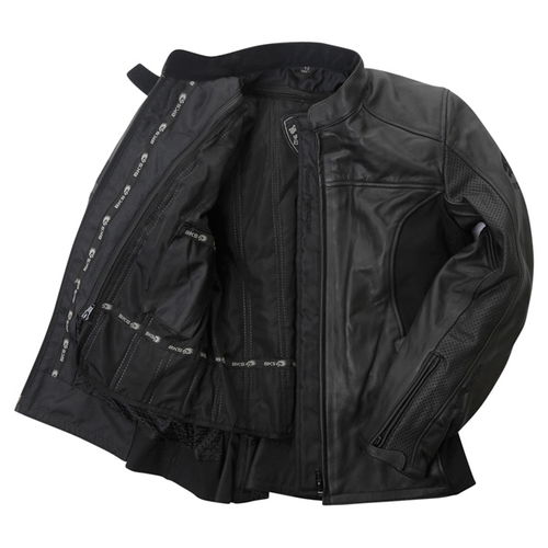 BKS Chelsea Black Ladies Leather Motorcycle Jacket Inside                                                                                                                                                                                                      