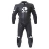BKS Tiger II Single Zip Mens Black Leather Motorcycle Suit Front                                                                                                                                                                                               