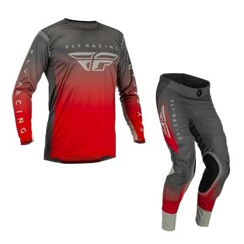 Fly Racing Red Grey Combo