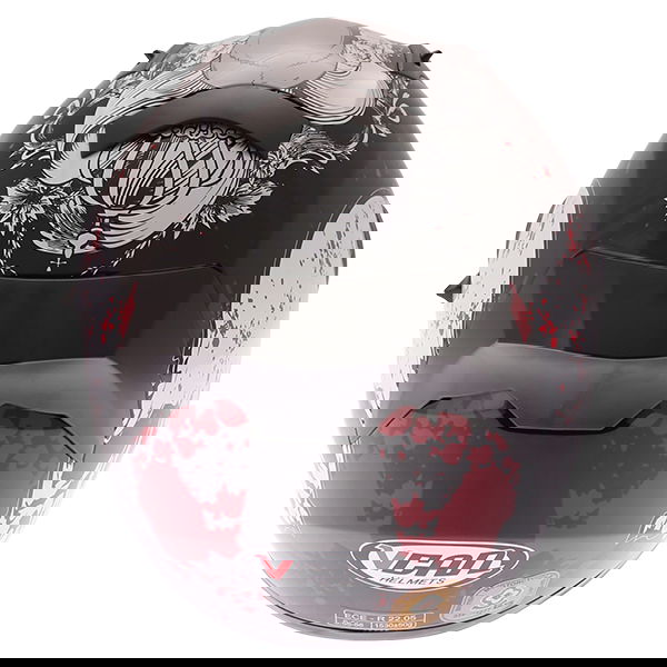 Vcan V128 Helmet Skull Next Working Day Delivery J&S Accessories