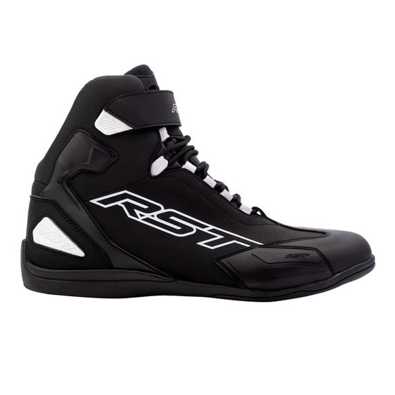 SUBURB D-WP - MEN'S WATERPROOF MOTORCYCLE SHOES | BLACK/WHITE/RED-LAVA