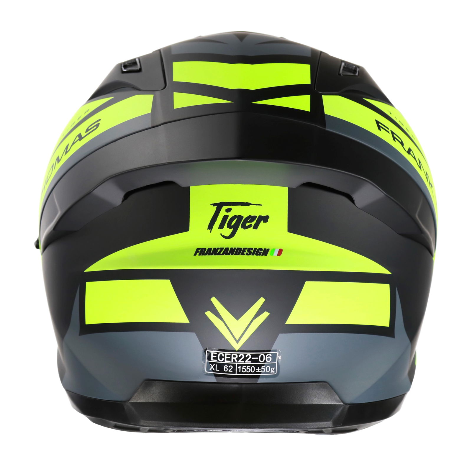 Frank Thomas FT62 SV Tiger Helmet Matt Black/Yellow/Grey Next