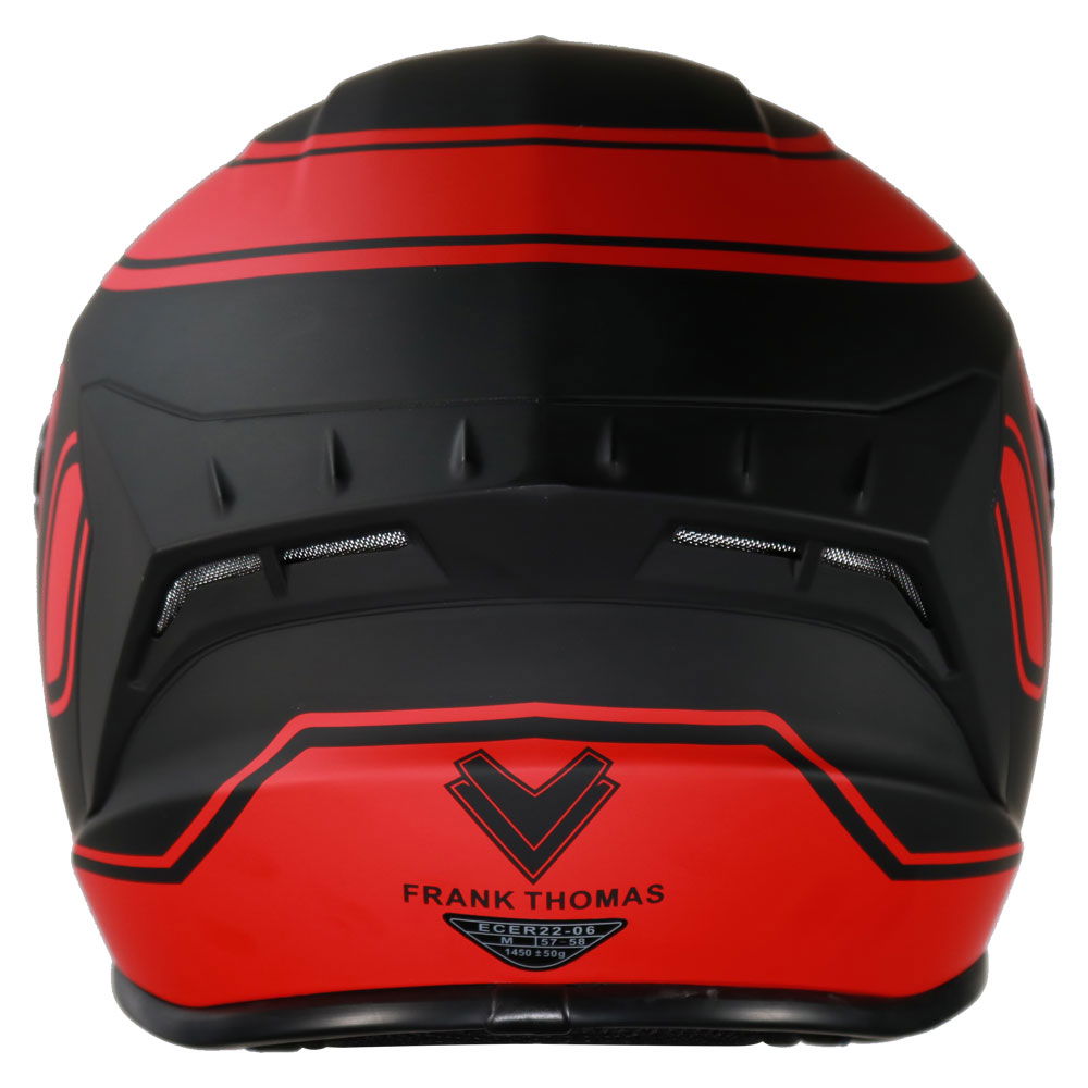 Frank Thomas FT815 Helmet Matt Black/Red Next Working Day Delivery