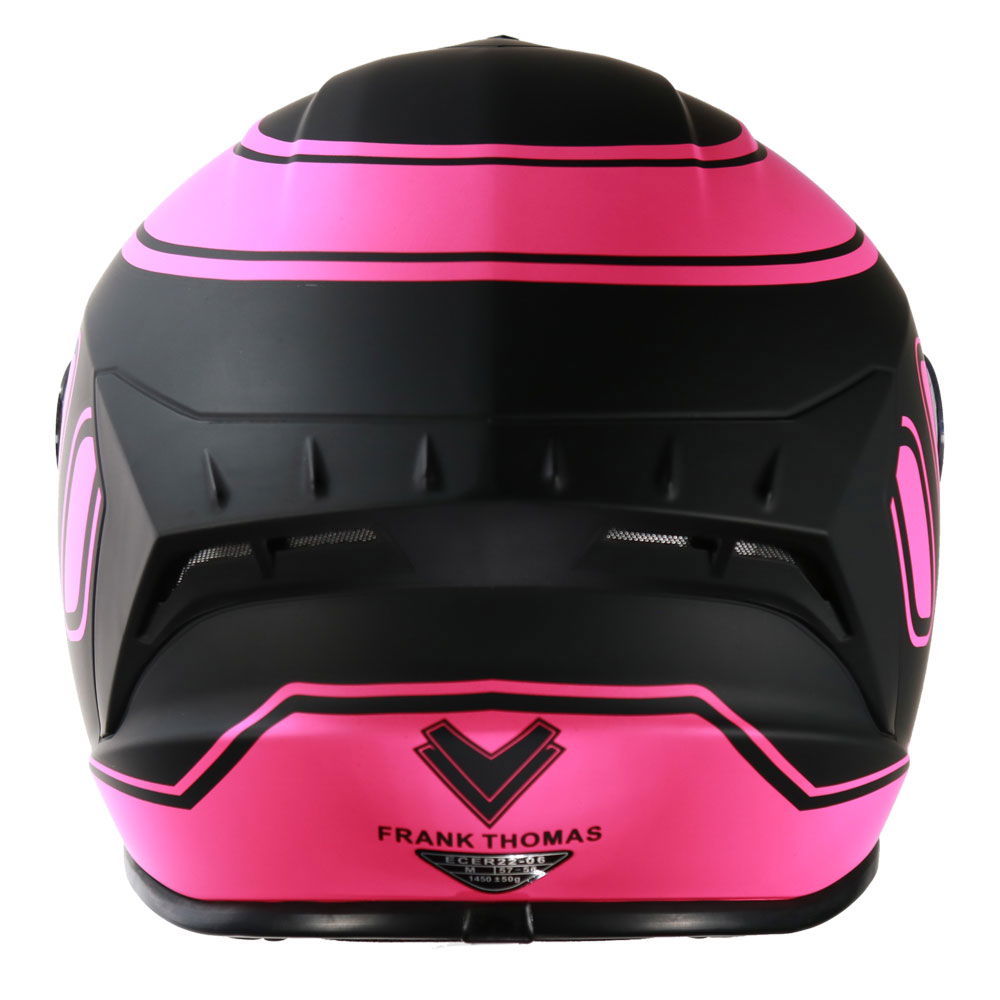 Frank Thomas FT815 Helmet Matt Black/Pink Next Working Day Delivery