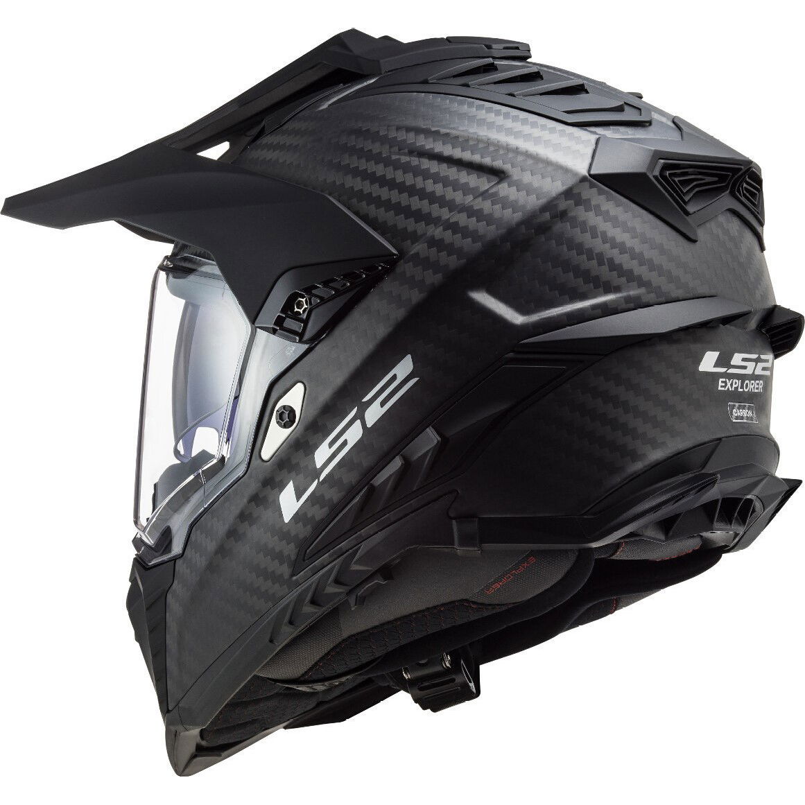 LS2 Explorer Carbon Solid Adventure Full Face MX Adult OffRoad Helmets